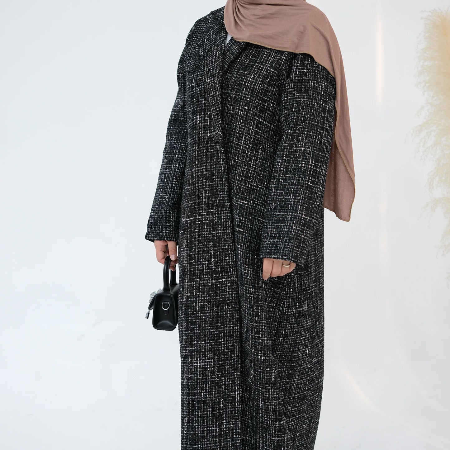 Ramadan Eid Winter Open Abaya Dubai Muslim Modest Coat Kimono African Dresses For Women Kebaya Kaftan Islam Robe Femme Musulmane.