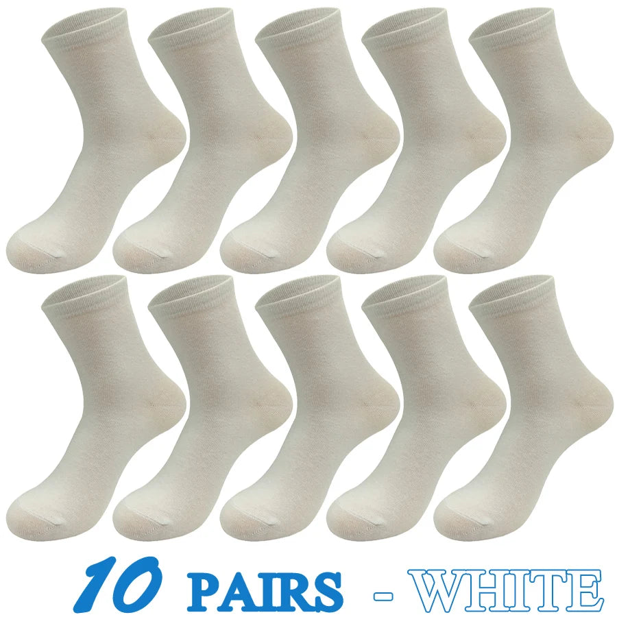 5 Pairs/Lot Socks Men Cotton Dress Wedding Black Grey White Brand Fashion Meias Male Breathable Casual Long Sock Gift 2024 New.