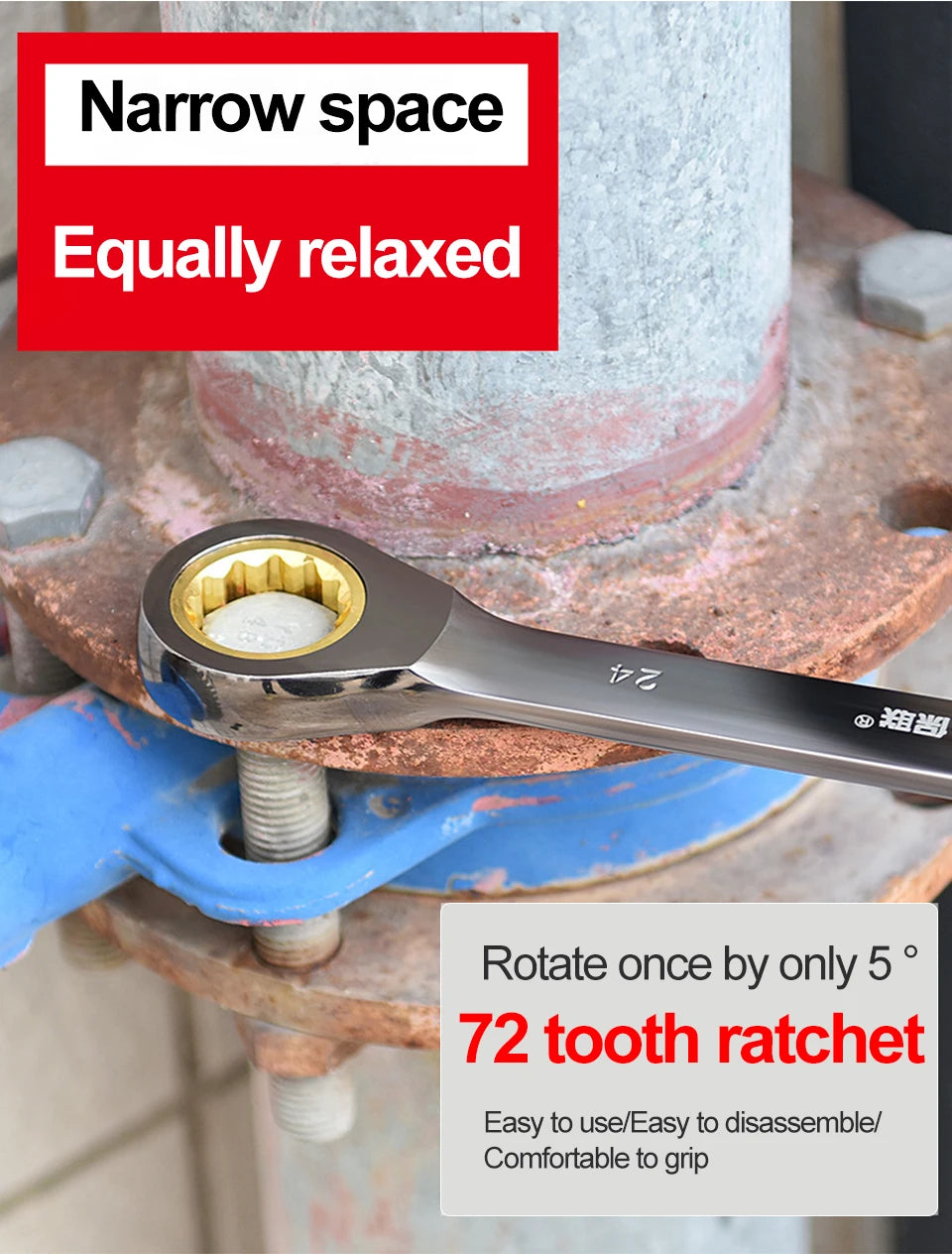 6–32 mm Universal-Torx-Schraubenschlüssel, einstellbares Drehmoment, 72-Zahn-Ratschenschlüssel für Fahrrad, Motorrad, Auto, Reparaturwerkzeuge, mechanisches Werkzeug