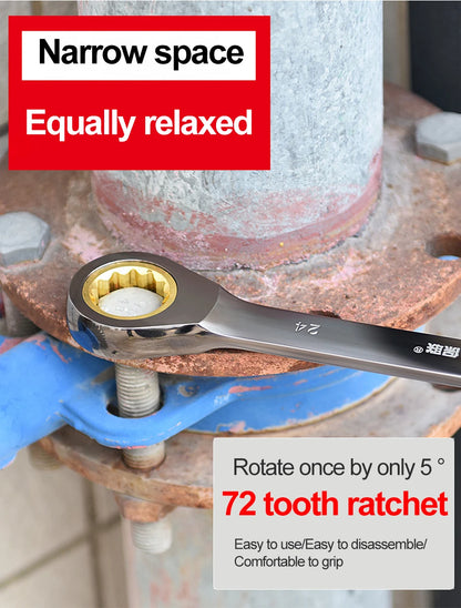 6–32 mm Universal-Torx-Schraubenschlüssel, einstellbares Drehmoment, 72-Zahn-Ratschenschlüssel für Fahrrad, Motorrad, Auto, Reparaturwerkzeuge, mechanisches Werkzeug