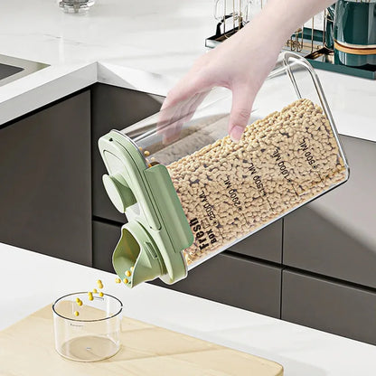 1600ml Rice Bucket Flour Container, Sealed Anti-Insect Storage Jar, Kitchen Grain Storage Box, Moisture-Proof Food Storage Bin.