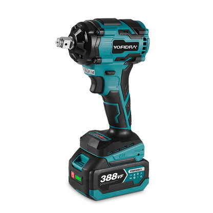 YOFIDRA 1/2 "1000N.M Bürstenlosen Elektrischen Schlagschrauber Handheld Cordless Auto Schraubendreher Bohrer Steckschlüssel Set Für Makita Batterie Pin