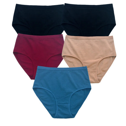 5Pcs/Set High Rise Cotton Panties Women Sexy Lingerie Solid Color Briefs Female Seamless Underwear Comfort Intimates.