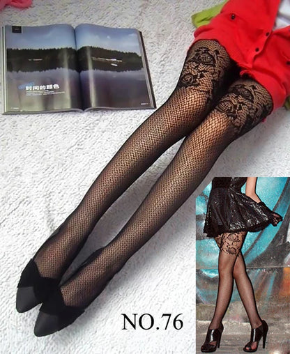 Woman Girls Fashion Gothic Fishnet Stockings Snake Skull Stripeds Socks Mesh Tights Panties Lolita Plus Size Pantyhose Leggings