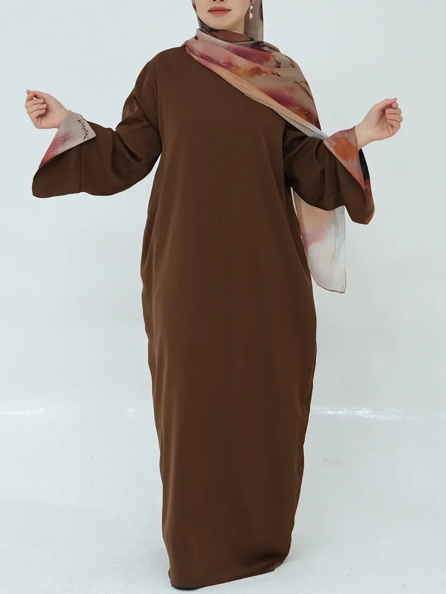 Muslim Türkiye Dubai Abayas For Women Loose Long Dress Kfatan Modest Ramadan Robe Femme Islamic Clothing Holiday Maxi Dresses