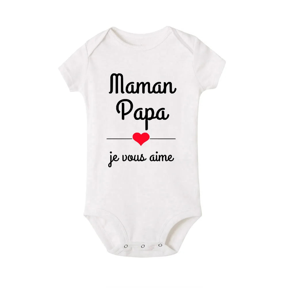 Mama Papa ICH Liebe Sie Baby Bodys Mütter Tag Infant Outfit Vatertag Neue Geboren Jungen Mädchen Kleidung Mütter Tag vatertag Geschenk.