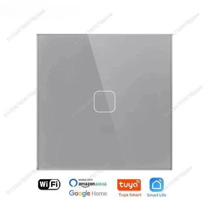 Smart Switch ohne Neutralleiter 1 2 3 4 Gang Wifi Wandleuchte Touch-Schalter Eu 220 V Tuya Smart Home unterstützt Alexa Google Home.