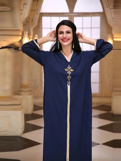 Ramadan Eid Blue Abaya Dubai Turkey Islam Hijab Muslim Dress Kaftan Robe Longue Femme Kebaya African Dresses For Women Caftan.