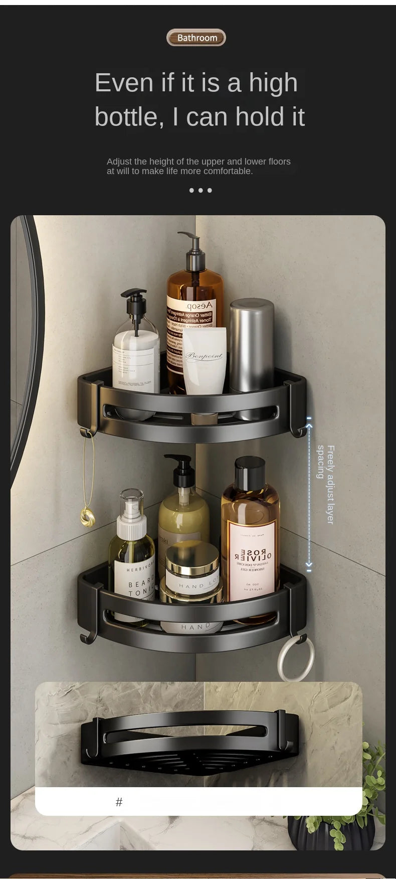 Metalle Badezimmer Handtuchhalter Stanzfreier Rack Toilettenanhänger Raum Aluminium Badezimmer Handtuchhalter, Handtuchhalter, Handtuchhalter Badezimmer