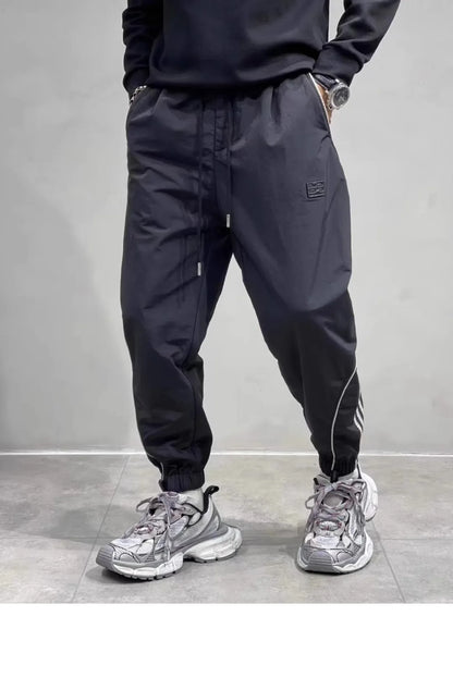 2024 Spring Autumn Men's Long Pants Loose Fit Plus Size Casual Nine Point Plus Size Harem Workwear Bunded Pants Men.