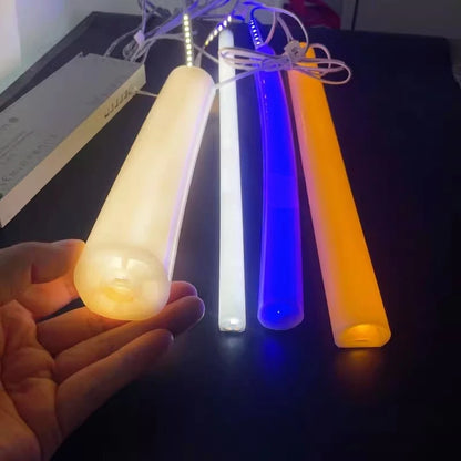 Round Flexible LED Neon Rope Lamp Silicone Tube 180/270/360° Tape Lamp Diffuser For WS2811 WS2815 Outdoor Decor Neon Strip Light.