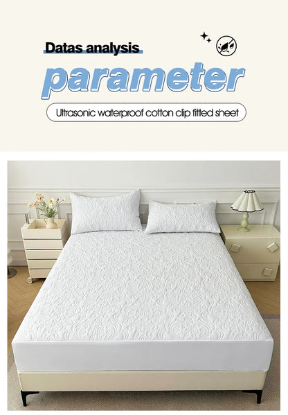 Waterproof Mattress Protector Queen King Quilted Thick Mattress Cover Anti-bacterial Fitted Sheet Bed Pad Cover 1pc