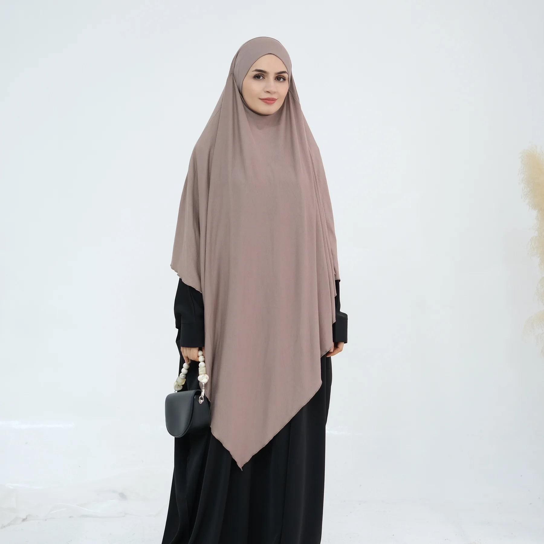 Extra Long Khimar Hijab Scarf Jersey Cotton Muslim Prayer Clothes Islamic Jilbab Khimars for Women Hijabs Veil Niqab Ramadan Eid.