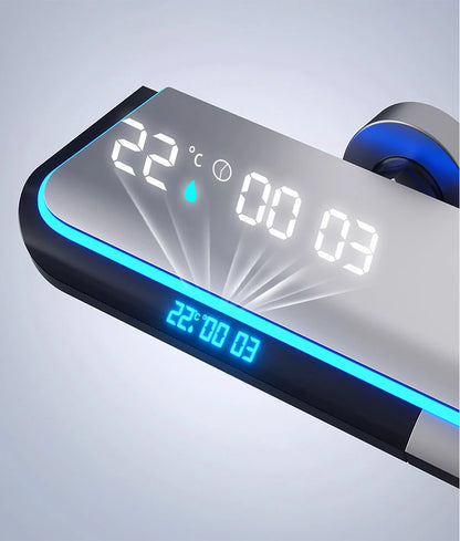 VGX Thermostatic Shower System Set Smart Digital Bathroom Shower Faucet Set Temperature Display Rainlfall Bathroom Shower Set