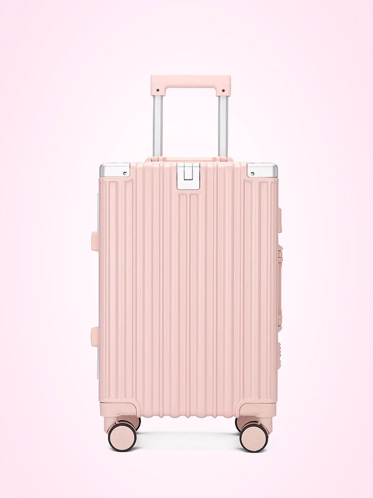 Studentenkoffer mit Aluminiumrahmen, großes Fassungsvermögen, Trolley-Koffer, neue, starke und langlebige Passwortbox, Herren- und Damen-Universalrad.