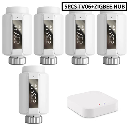 WIFI & Zigbee Thermostatic Radiator Valve Smart Radiator Actuator TRV Temperature Controller Voice Control via Tuya Zigbee2MQTT