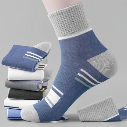 10/5/3MEN'S Mid-calf Socks Cotton Socks for All Seasons, Solid Colour and Versatile.