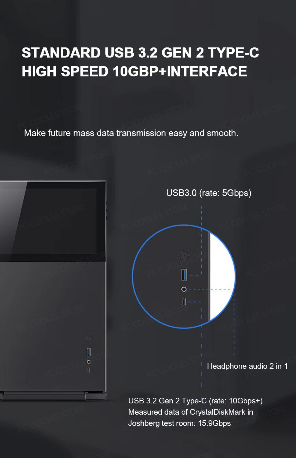 JONSBO Pinecone D31 M-ATX Computer Case Mesh Side Transparent ATX With Display Screen Games Chassis Support 360 Water Cooling