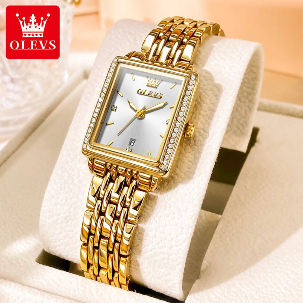 OLEVS 9995 Women's Watch Luxury Elegant Quartz Ladies Wristwatch Top Brand Waterproof Luminous Date Original Watch For Women