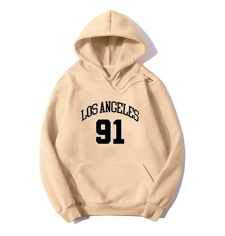 Blessyuki los angeles Brief gedruckt Hoodies Frauen 2023 Herbst Winter plus Größe lässig Vintage weibliche Sweatshirt Streetwear Top