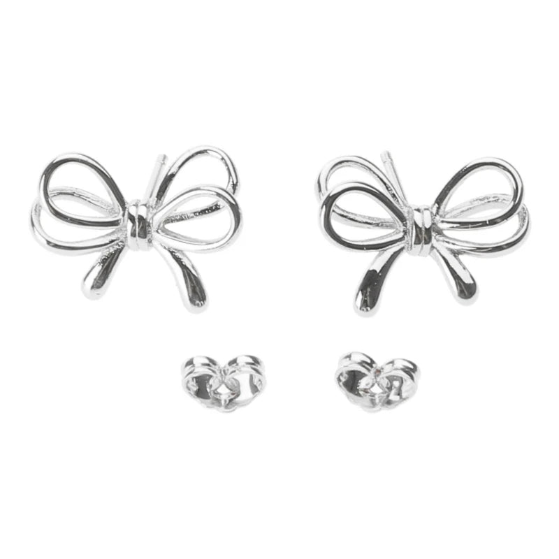 Bowknot Studs Earrings Ear Piercing Jewelry Accessory Stylish Bow Ear Pendant Jewelry for Fashion Enthusiasts.