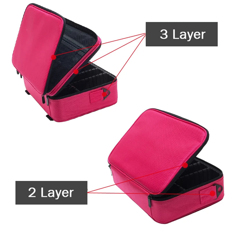 New Oxford Cloth Makeup Bag For Women Waterproof Large Capacity  Travel Cosmetic Case.