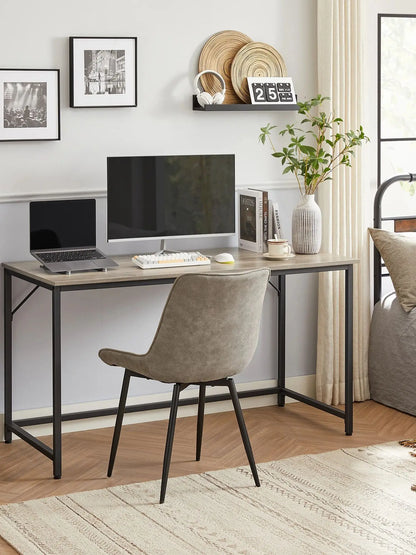 VASAGLE Schreibtisch, Computertisch, schmaler Bürotisch, 140 x 60 x 76 cm, Arbeitszimmer, Homeoffice, Büro, einfacher Aufbau