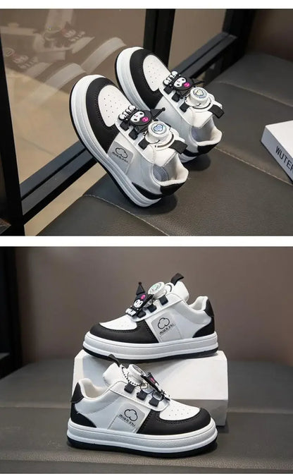 Children's Cute Melody Casual Board Shoes Girl's Cartoon Sneakers Spring and Autumn New Kawaii Kuromi Anti Slip Soft Sole Shoes