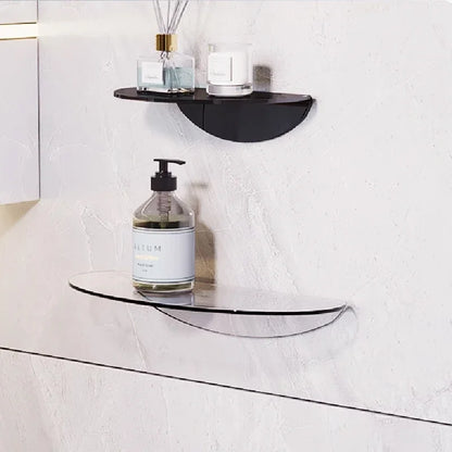 Bathroom Living Room Display Seamless Punch-free Fashion Decoration Color Acrylic Semi-circular Shelf Decoration Rack Storage.
