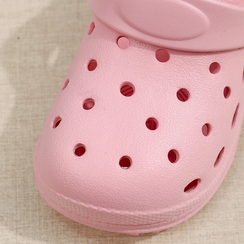 Kids Sandals Hole Children's Shoes Slippers Soft Anti-Skid Simple DIY Design Hole Baby Shoes Sandy Beach For Boys Girls.