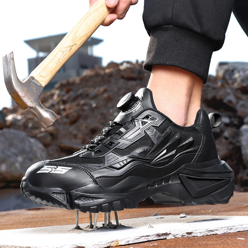 Men's Military Tactical Boots Army Boots Men Side Zipper Military Boots Men Anti-Slip Ankle Boots Work Safety Shoes Hiking Shoe.