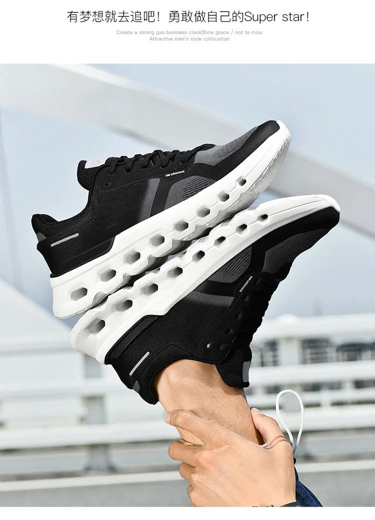 2025 Summer Cushion Men's Running Shoes Breathable Mesh Brand Sneakers Men Jogging Shoes Lightweight Non-Slip Men Athletic Shoes.