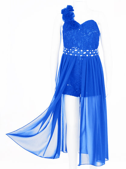 Elegantes Partykleid für Mädchen, Hochzeit, Geburtstag, Abschlussball, Bühne, Festzug, glänzende Pailletten, Perlenapplikation, Spitze, Chiffon, Overall-Kleider
