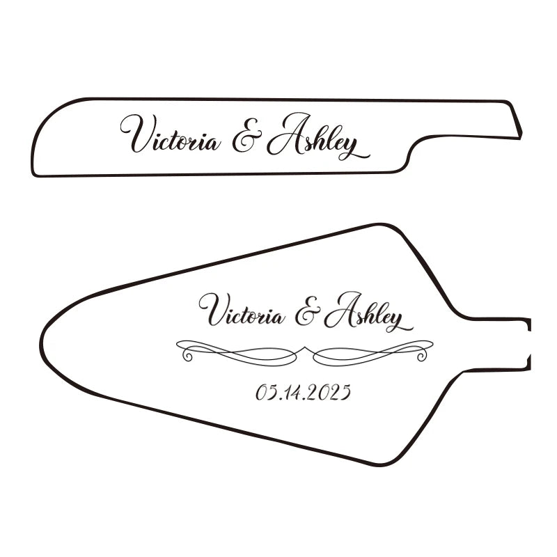 Personalised Wedding Cake Knife Shovel Custom Bride Gift Gold/Silver Cutting Server Set Engraved Birthday Party Cake Dinner Deco.