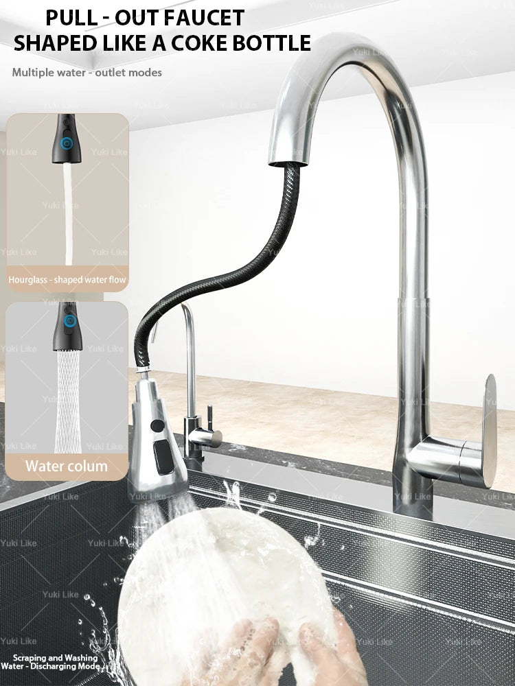 304 Stainless Steel Kitchen Sink Silver Large Single Slot  Multifunction Dishwashing Basin wash vegetables For Kitchen