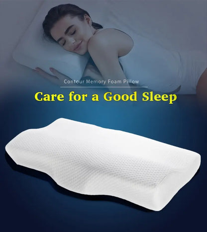 Memory Foam Bed Orthopedic Pillow Neck Protection Slow Rebound Memory Pillow Butterfly Shaped Health Cervical Neck.