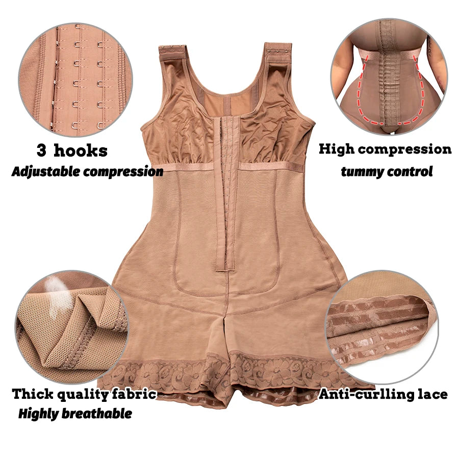 Girdles Shapers Fajas Colombian Corset Sculpting Body Sheath Slimming Bodysuit Tummy Reducing Shapewear Post Surgery Garment.