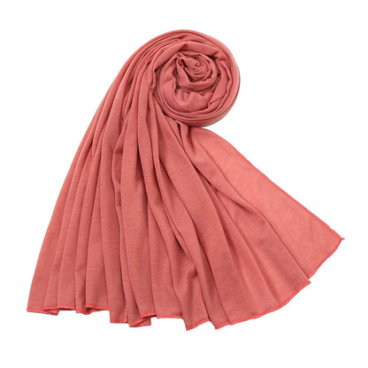 Hot Muslim Fashion Woman Soft Hijabs Scarf Shawl Plain Cotton Jersey Scarves Turban Women Long Shawls Head Wrap Headband Abaya
