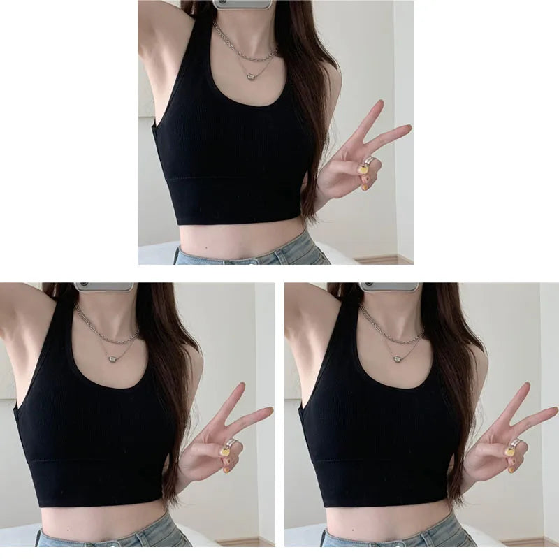 3pcs Sport Fitness Yoga Bra Sexy Women Vest Back Cross Strap Tank Tops Female Push Up Running Bra Lady Breathable Soft Underwear