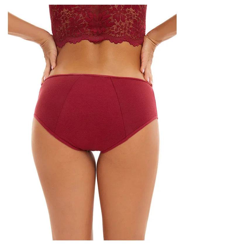 2pcs Woman Menstrual Panties Breathable Large Size Female Cotton Brief Low Waist Physiological Period Underwear Postpartum Panty.