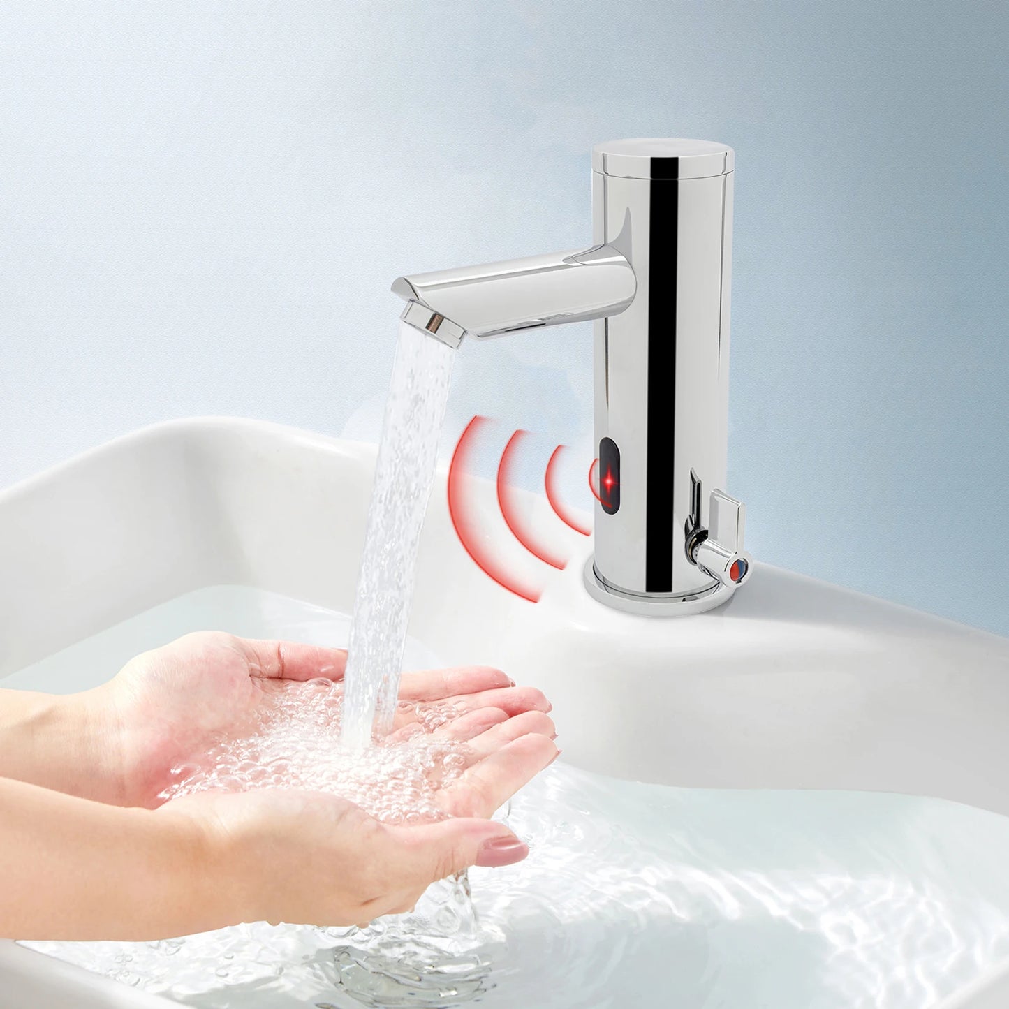 Automatic Infrared Sensor Water Faucet Non-Contact Washbasin Tap, for Kitchen, Bathroom Cold and Hot Water Faucet