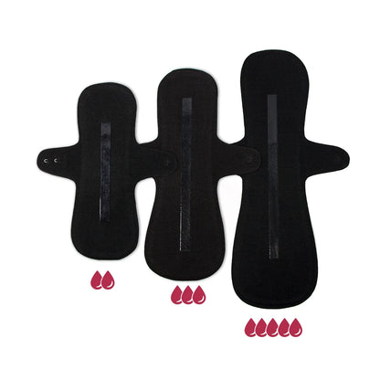 Eco-cotton Reusable Panty Liner Washable Soft Women's Menstrual Pad Sanitary High Absorbency Period Cloth Pads Breathable.