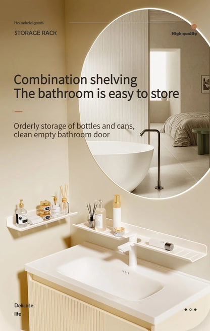 Badezimmerregal, Badezimmerregal, Toilettenlagerregal, Toilette, Küchenraum, Aluminium, zum Aufhängen an der Wand, stanzfreies Regal