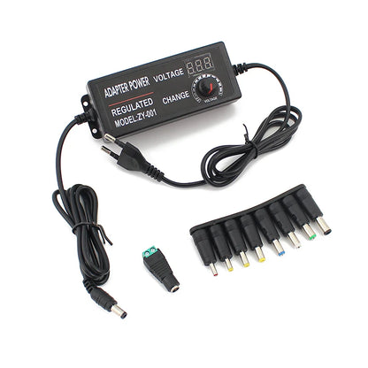 AC DC Adjustable Adapter 12V Volt LED Display Screen Power Supply 220V TO 3V 5V 9V 12V 24V 36V With DC Jack Connector Plug.