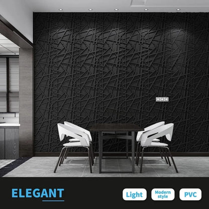 12/20/30pcs 3D pvc wall panels for indoor wall decoration, for living room hall bedroom hotel office,including tape