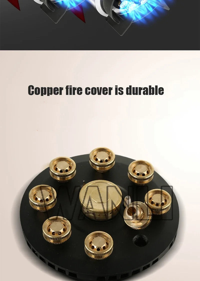 7.0KW Household Single-Burner Gas Stove/Single Induction Cooker/Electric Dual Purpose Stove/Toughened Glass Panel.