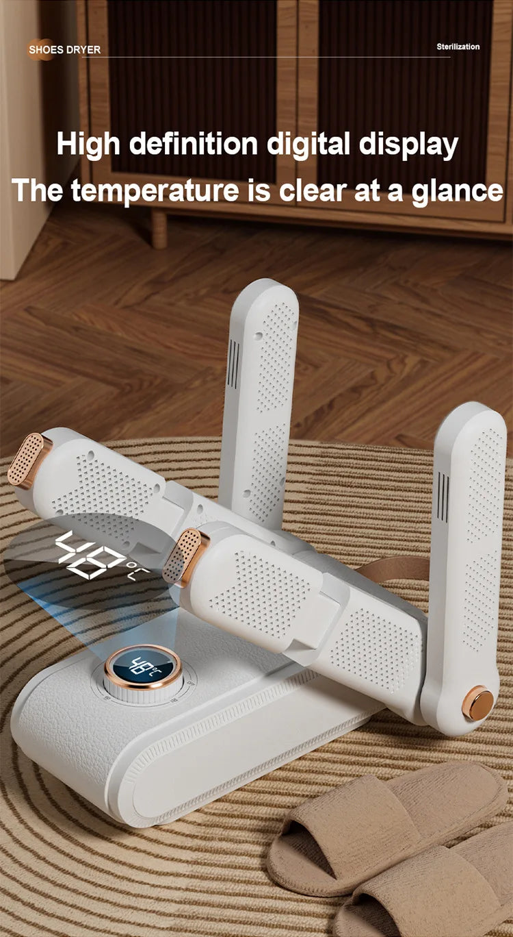 Portable Foldable Electric Shoe Dryer UV Blue Light UV Sterilization Deodorizing Shoe Dryer Fast Drying Household Shoe Dryer