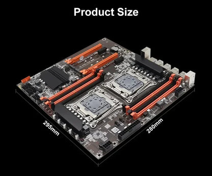 SOYO X99 Dual CPU Gaming Motherboard Kit lntel Xeon E5 2680 V4*2&DDR4 32GB (4*8GB) LGA2011-3 M.2 NVME for Desktop Computer Host.