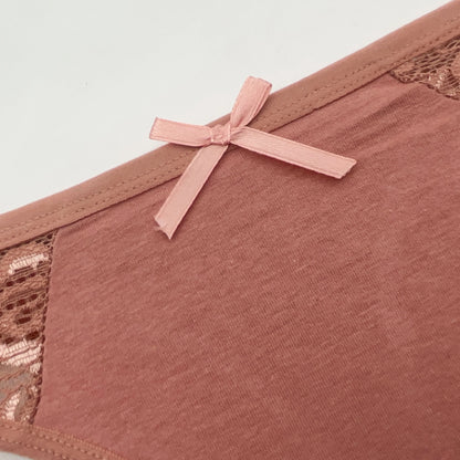 5 PCS/Set Cotton Thong Women Underwear Sexy Lace Panties Female Underpants Solid Color Panties Lingerie Low-Rise G-string.