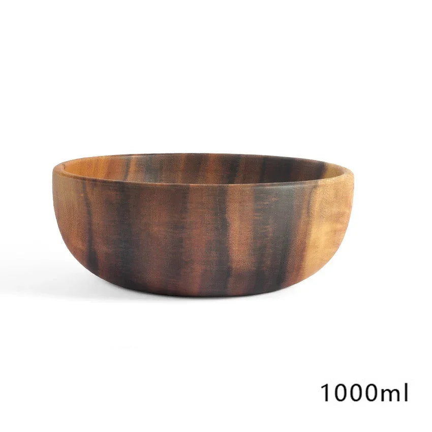 Leeseph Salad Bowls, Wooden Salad Bowls, Large Acacia Wood Serving Bowl for Fruits, Salad, Eco-friendly.
